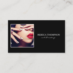 Cartão De Visita Prego do salão de beleza & artista de Profesional