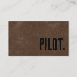 Cartão De Visita Premier Brown Faux Leather Pilot