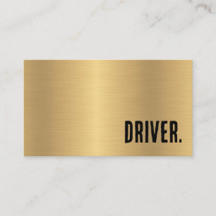 Cartão De Visita Premier Faux Gold Metallic Driver