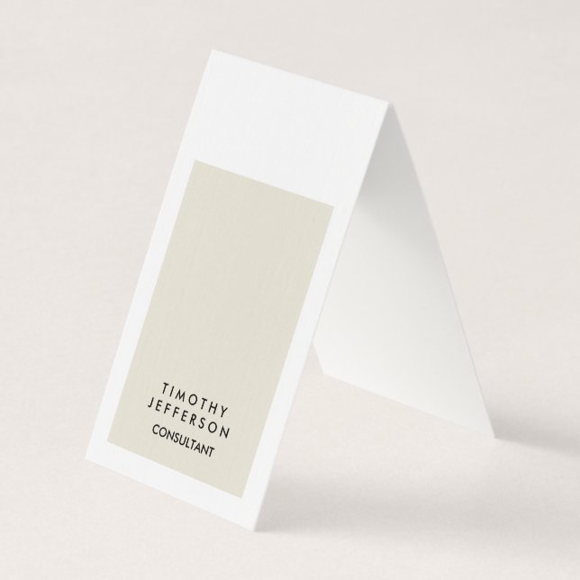 Cartão De Visita Premium Linen Elegante Moderno Dois Lados (Frente)