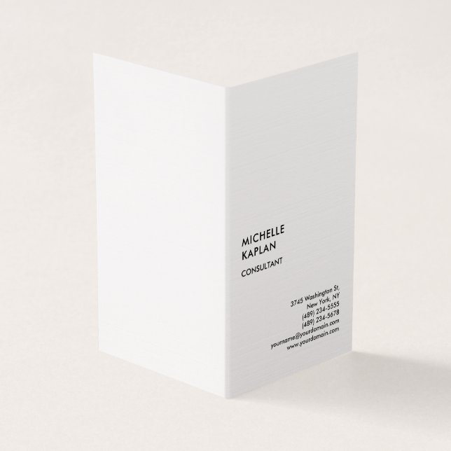 Cartão De Visita Premium Linen Modern Professional Exclusivo (Exterior)