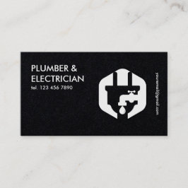 Cartão De Visita Premium Plumber e eletricista