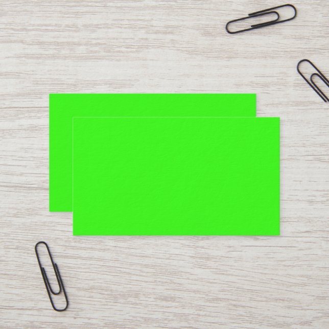 Cartão de Visita Premium Verde Neon (Frente/Verso In Situ)