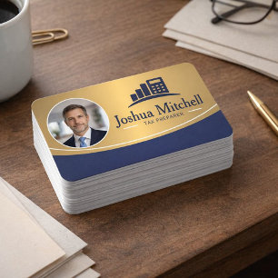 Cartão De Visita Preparador de Imposto de Foto Personalizado Profis