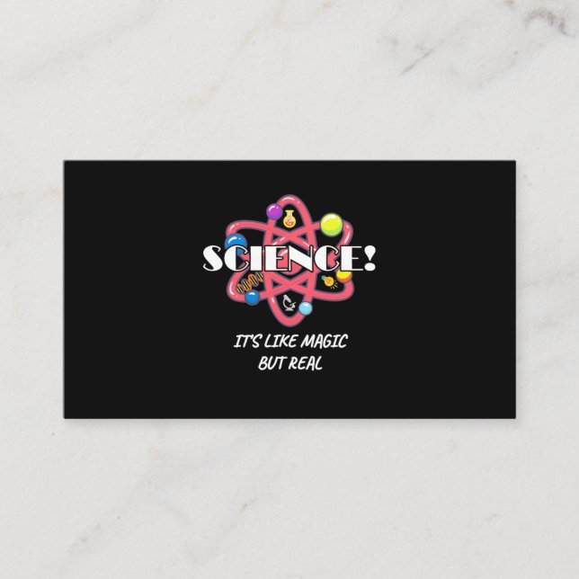 Cartão De Visita Presente cientista | A Ciência Da Química É Como A (Frente)