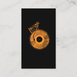 Cartão De Visita Presente da música da plataforma giratória do