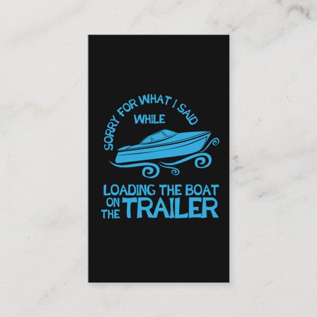 Cartão De Visita Presente do barco que carrega o barco no reboque (Frente)