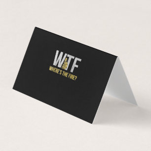 Cartão De Visita Presente do Bombeiro WTF Onde está o Bombeiro