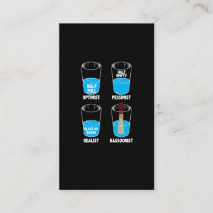 Cartão De Visita Presente do fagote do músico da orquestra da águ