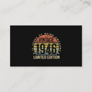 Cartão De Visita Presentes De 75 Anos Vintage 1946 Aniversário