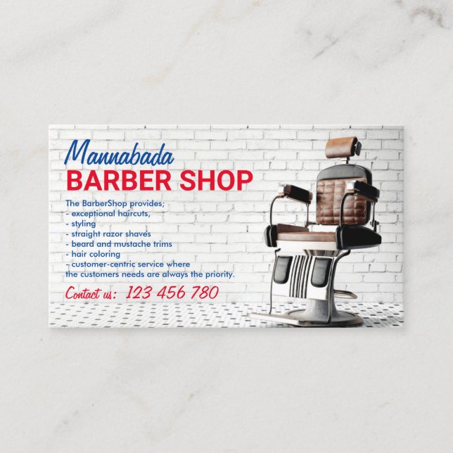 Cartão De Visita Presidente do Compro Barber (Frente)
