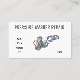 Cartão De Visita Pressure Washer Repair