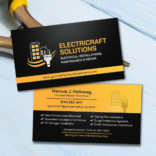 Cartão De Visita Prestador de Serviços Elétricos Profissional - Ele