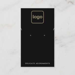 Cartão De Visita Preto Adicionar logotipo Colar Colar Colar Colar A