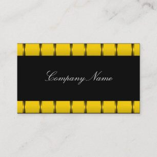 Cartão de Visita Preto Amarelo Metal