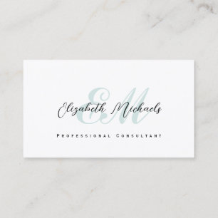 Cartão De Visita Preto aqua elegante minimalista limpo