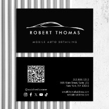 Preto Auto Detalhe, Auto Reparo Logotipo Código QR