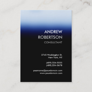 Cartão de visita preto azul escuro carnudo do