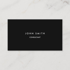 Cartão De Visita Preto básico simples, frente e verso