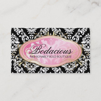 Cartão De Visita Preto Bodacious do boutique 311