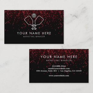 cartão de visita preto-branco de seleção profissio