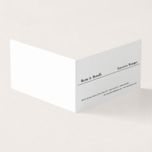Cartão De Visita Preto Branco Minimalista Moderno Simples
