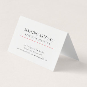 Cartão De Visita Preto Branco Minimalista Simples Plano