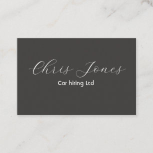 Cartão de visita preto clássico
