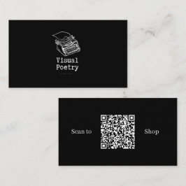 Cartão de Visita Preto com Logotipo Personalizado