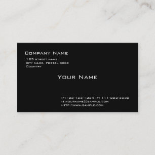 Cartão De Visita Preto comum