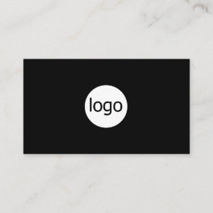 Cartão De Visita Preto Corporativo Moderno Logotipo Personalizado