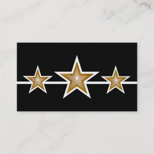cartão de visita preto das estrelas da Dourada es