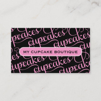 Cartão De Visita Preto de 311 cupcakes