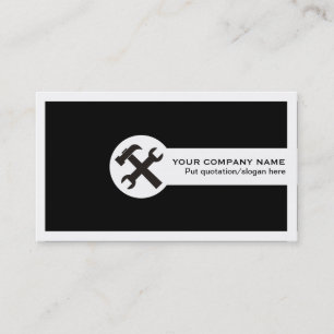 Cartão de visita-preto de construção