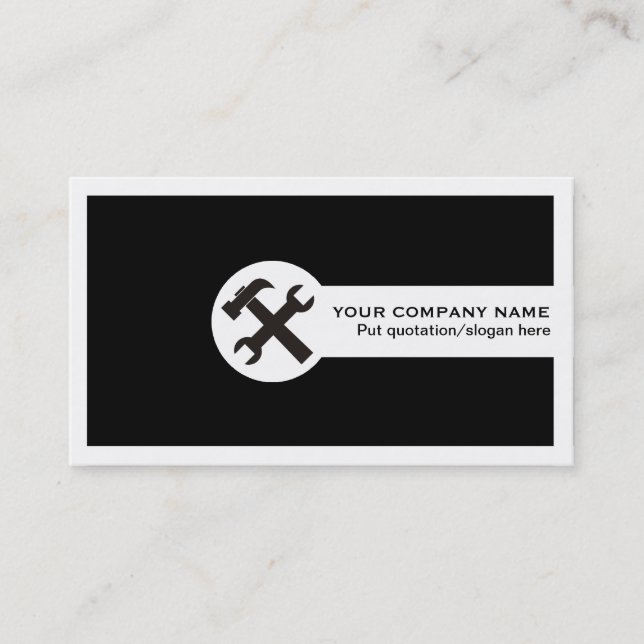 Cartão de visita-preto de construção (Frente)