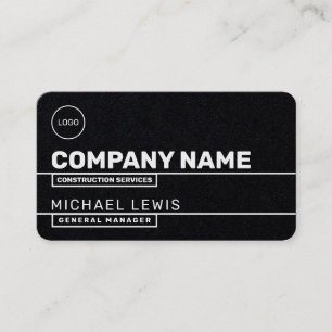 cartão de visita preto de seções de linha moder