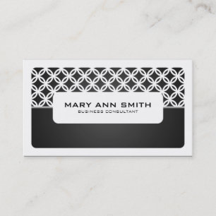 Cartão De Visita Preto de sobreposição moderno/mínimo dos círcu