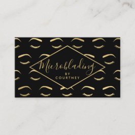 Cartão De Visita Preto/Dourado para microlâmina de correias e lâmin