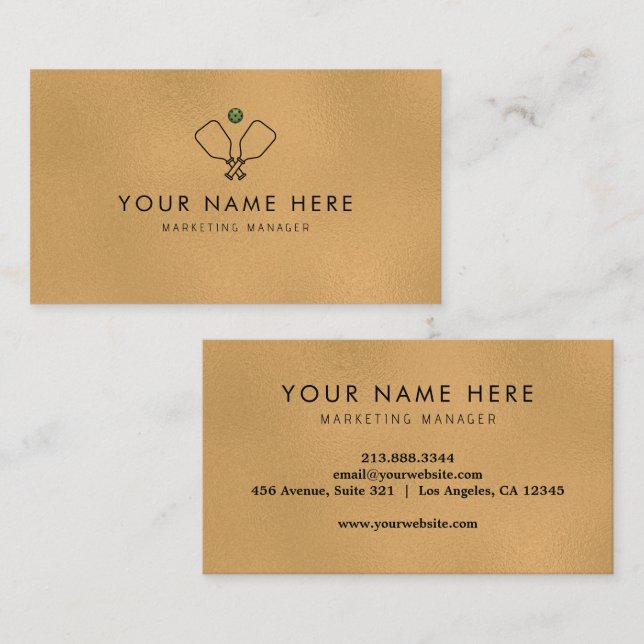 cartão de visita preto Dourado profissional (Frente/Verso)