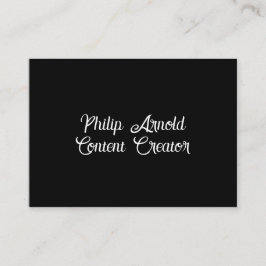 Cartão de visita Preto E Branco