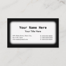 Cartão De Visita Preto e Branco