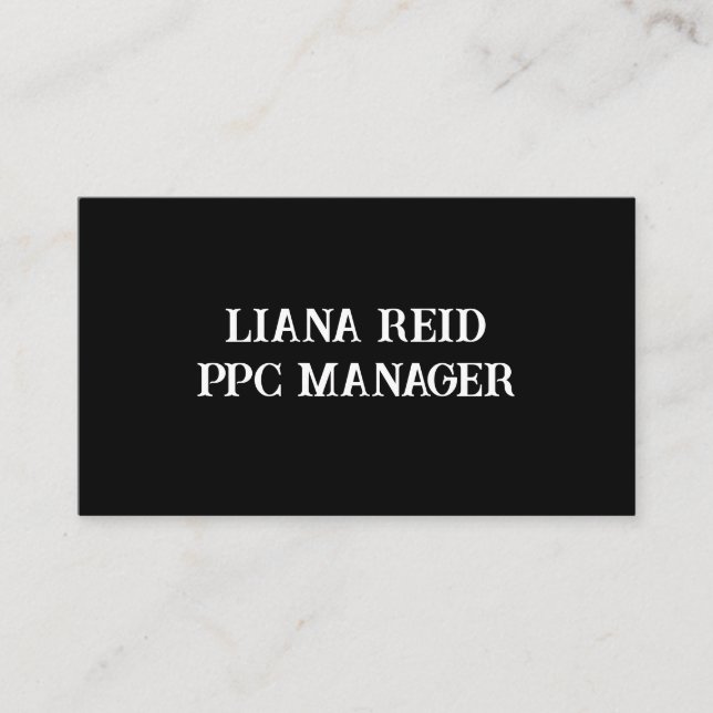 Cartão de visita preto e branco (Frente)