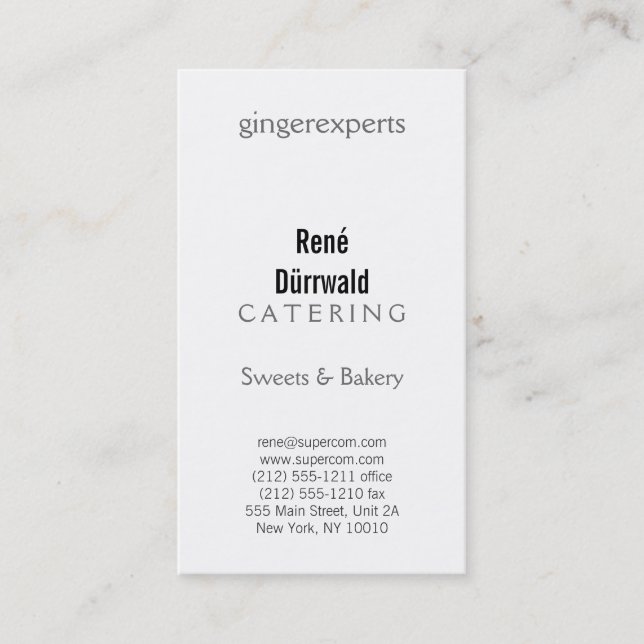 Cartão De Visita Preto e Branco (Frente)