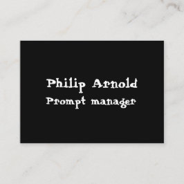 Cartão de visita preto e branco