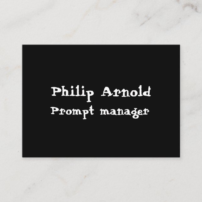 Cartão de visita preto e branco (Frente)