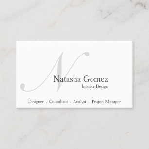 Cartão de visita preto e branco elegante do