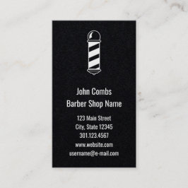 Cartão de visita preto e branco feito sob