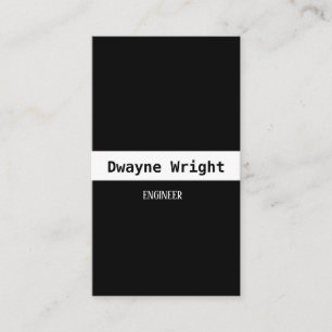 Cartão de visita preto e branco minimalista