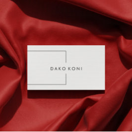 Cartão De Visita Preto e branco minimalista elegante