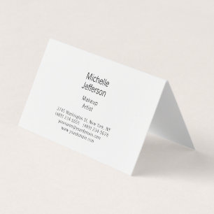 Cartão De Visita Preto e Branco Minimalista Simples Moderno